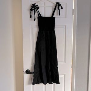 The Reformation tie smocked linen dress size 0